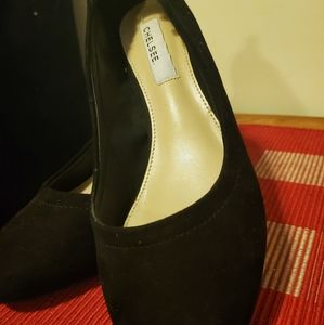 Chelsee black suede women shoes